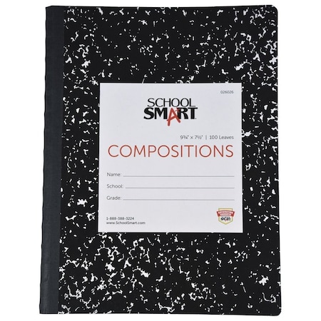 Semi-Stiff Ruled Composition Book, 9-3/4 X 7-1/2 Inches, 100 Sheets